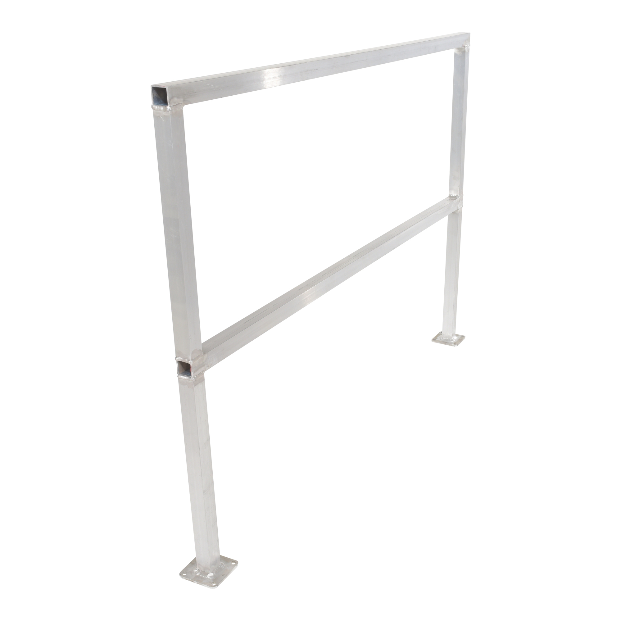 Vestil Aluminum Safety Handrail 62-1/2 In. x 4 In. x 42 In. Silver